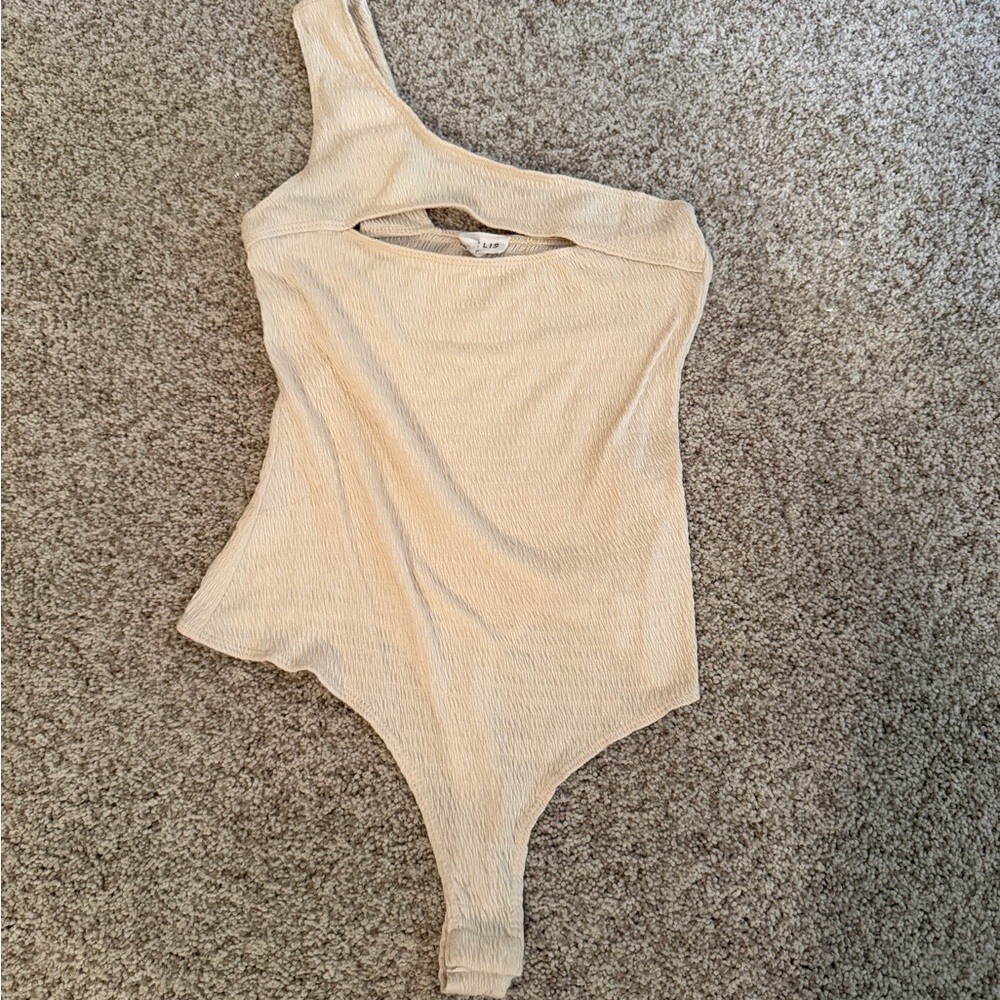 Cream One-Shoulder One Piece